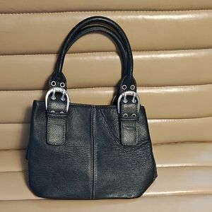 Tignanello Black Leather Shoulder Bag